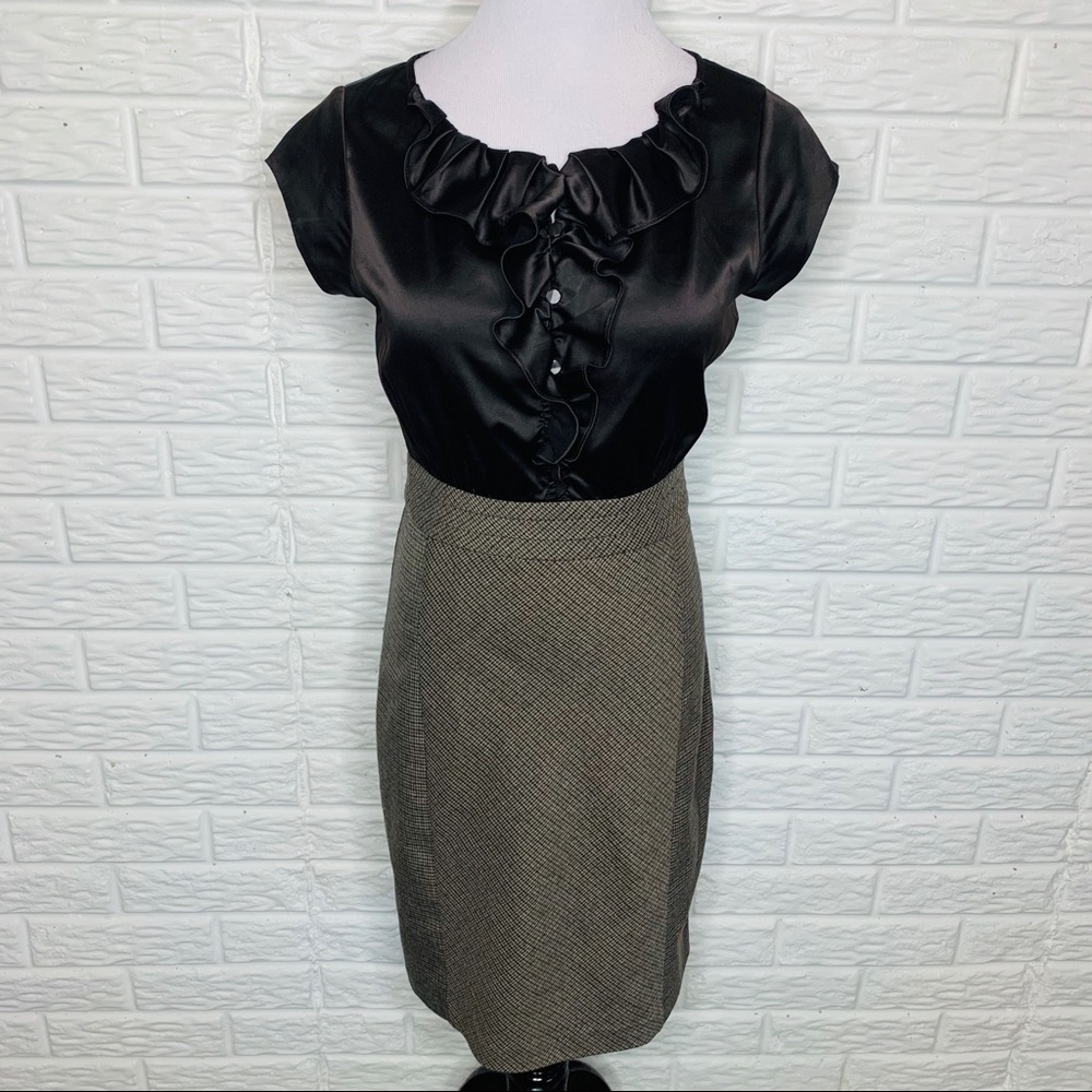 The Limited Brown Ruffle Top Dress